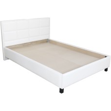 Pat Soft tapitat pentru saltea 140x200, Alb